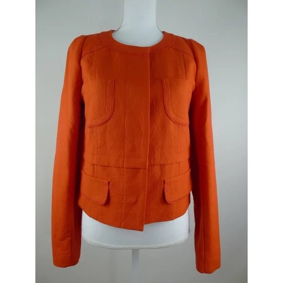 Comptoir Des Cotonniers Molia Cotton Orange Jacket - Picture 1 of 6